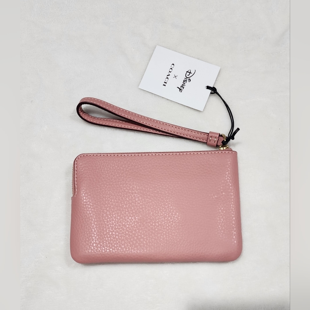 Disney X Coach Corner Zip Wristlet With Ice Skate Motif - Picture 5 of 7